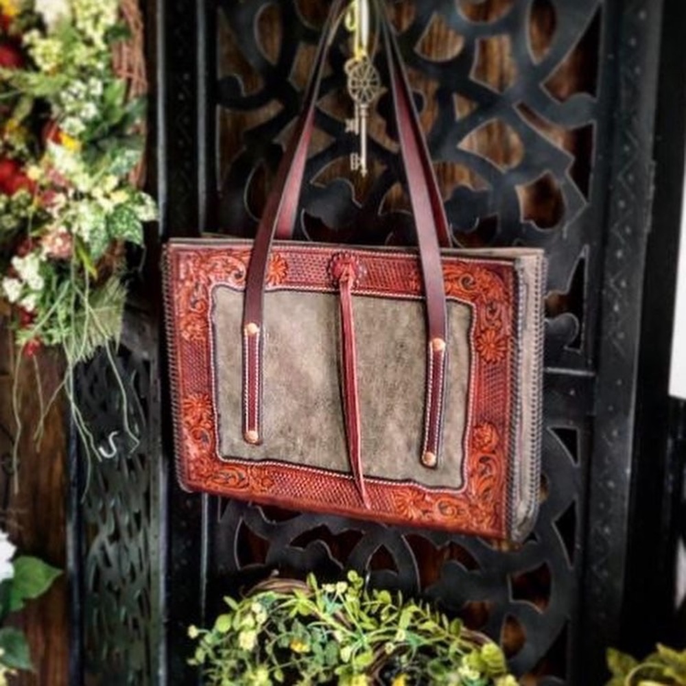 Custom Leather Purse Tote